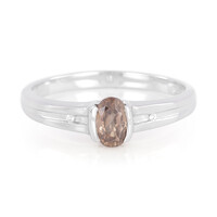 Bague en argent et Zircon cannelle