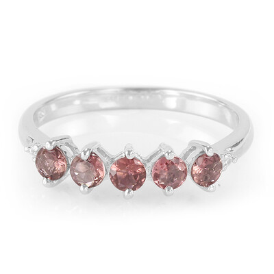Bague en argent et Tourmaline rose du Nigéria