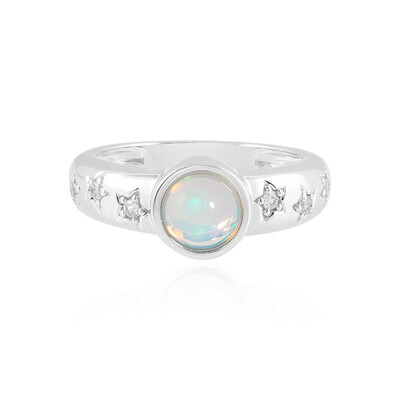Bague en argent et Opale Welo