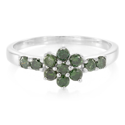 Bague en argent et Diamant fantaisie