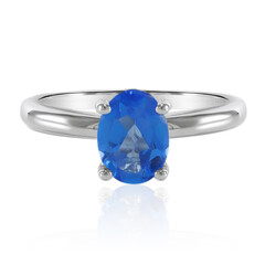 Bague en argent et Topaze Bleue Indigo