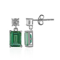 Boucles d'oreilles en argent et Topaze vert papillon