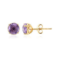 Boucles d'oreilles en argent et Améthyste
