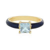 Bague en argent et Topaze bleu ciel