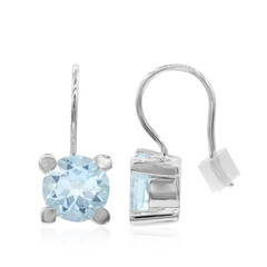 Boucles d'oreilles en argent et Topaze bleu ciel