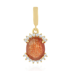 Pendentif en argent et Pierre du Soleil