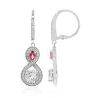 Boucles d'oreilles en argent et Topaze blanche