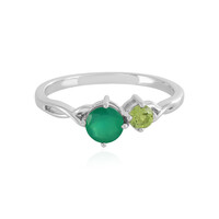 Bague en argent et Onyx vert