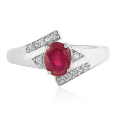 Bague en argent et Rubis de Madagascar