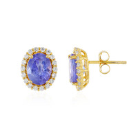 Boucles d'oreilles en argent et Tanzanite