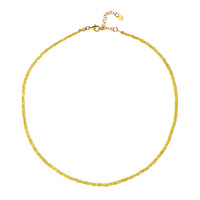 Collier en argent et Saphir jaune