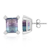 Boucles d'oreilles en argent et Fluorite
