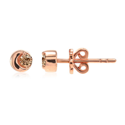 Boucles d'oreilles en or et Diamant rose de France SI1 d'Argyle  (Annette)