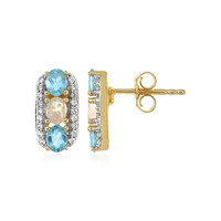 Boucles d'oreilles en argent et Opale Welo