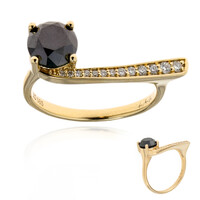 Bague en or et Diamant noir (de Melo)