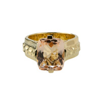 Bague en or et Morganite AAA (de Melo)