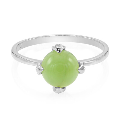 Bague en argent et Chrysoprase impériale
