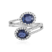 Bague en or et Saphir bleu