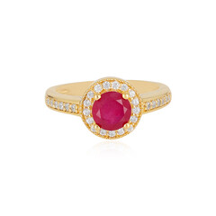Bague en argent et Rubis de Madagascar