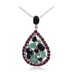 Collier en argent et Saphir noir