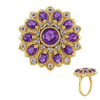 Bague en argent et Améthyste