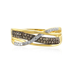 Bague en argent et Diamant chocolat I4