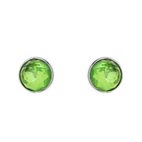 Boucles d'oreilles en argent et Ambre verte de Colombie