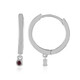Boucles d'oreilles en argent et Diamant pourpre I2