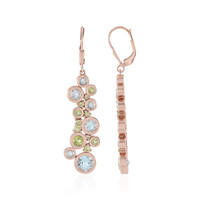 Boucles d'oreilles en argent et Topaze bleu ciel (KM by Juwelo)
