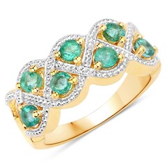 Bague en argent et Emeraude de Zambie