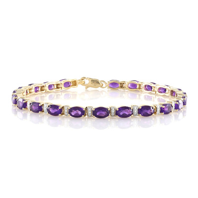 Bracelet en argent et Améthyste de Zambie