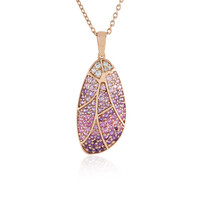 Collier en argent et Saphir parme (KM by Juwelo)