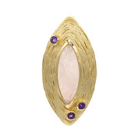 Pendentif en argent et Quartz rose