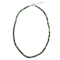 Collier en argent et Rubis Zoïsite