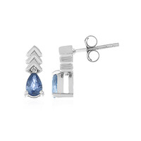 Boucles d'oreilles en argent et Saphir bleu