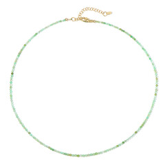 Collier en argent et Chrysoprase