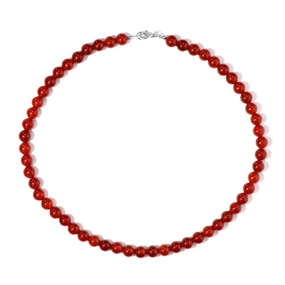 Collier en argent et Onyx rouge