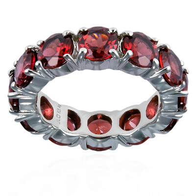 Bague en argent et Grenat du Mozambique