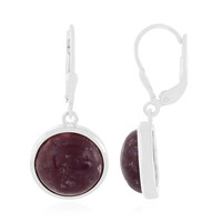 Boucles d'oreilles en argent et Lépidolite