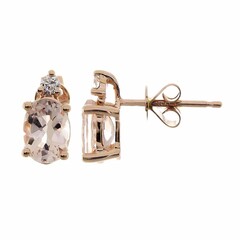 Boucles d'oreilles en or et Morganite AAA (CIRARI)