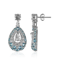 Boucles d'oreilles en argent et Topaze blanche