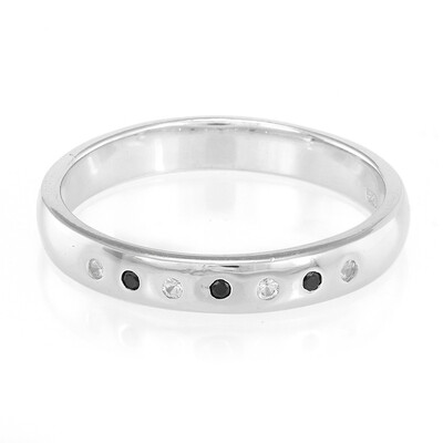 Bague pour homme en argent et Saphir blanc