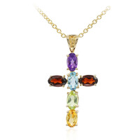 Collier en argent et Grenat du Mozambique