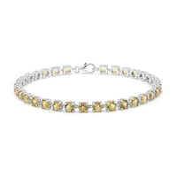 Bracelet en argent et Quartz miel