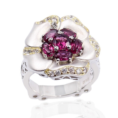 Bague en argent et Grenat Rhodolite (Dallas Prince Designs)