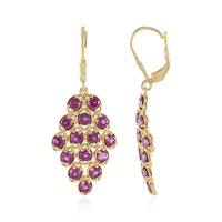 Boucles d'oreilles en argent et Grenat Rhodolite