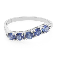 Bague en argent et Saphir bleu de Birmanie