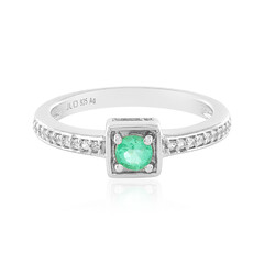 Bague en argent et Emeraude de Colombie