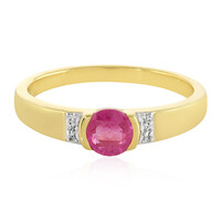 Bague en argent et Saphir rose de Madagascar