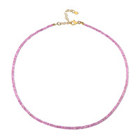 Collier en argent et Saphir rose de Ceylan